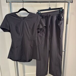 Cherokee Charcoal Women's Scrub Set